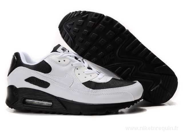 Noir Blanc Nike Air Max 90 Chaussures